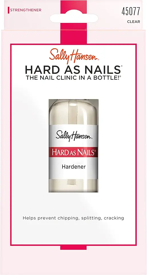 Sally Hansen - Smalto Rinforzante Trasparente Hard As Nails - Indurente Unghie ad Asciugatura Rapida - 13,3 ml