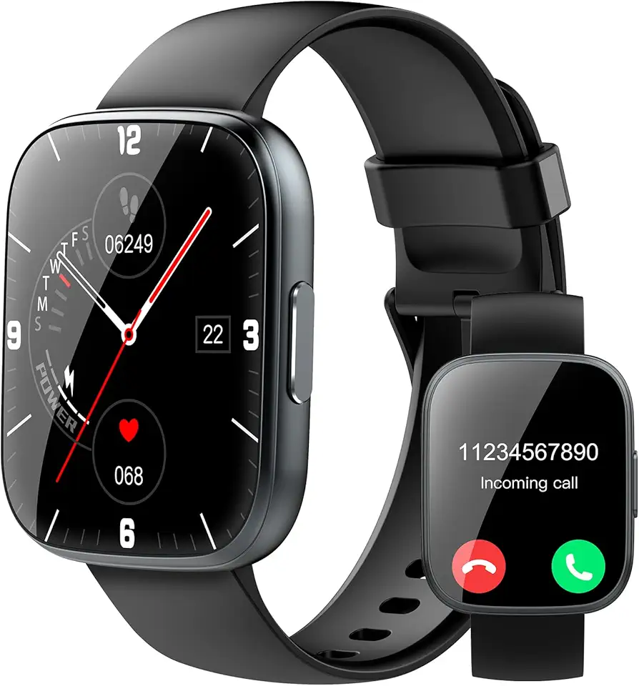 Smartwatch Uomo Donna, Nuovo 1,95'' Orologio Smartwatch Effettua/Risposta Chiamate, 112 Modalità Sportive Fitness Tracker con Contapassi/Sonno/Cardiofrequenzimetro, IP68 Smart Watch per Android iOS