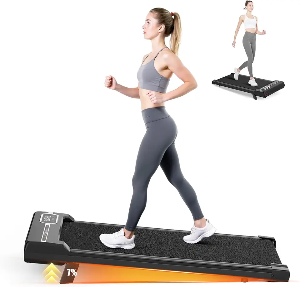 Tapis Roulant Con Inclinazione 7%, Tapis Roulant Salvaspazio 3 IN 1, 2.5HP, Display LED, Design Salvaspazio per Casa e Ufficio, Carico massimo di 130 kg