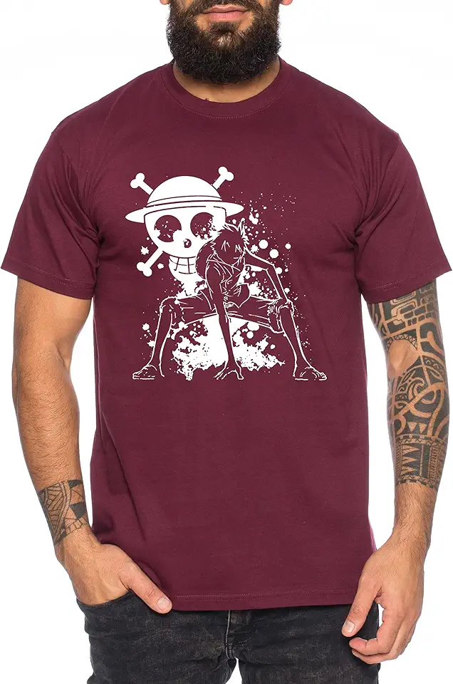 Tee Kiki Ruffy Angry Gear Zoro One Manga Maglietta 2 Luffy da Uomo Anime Piece
