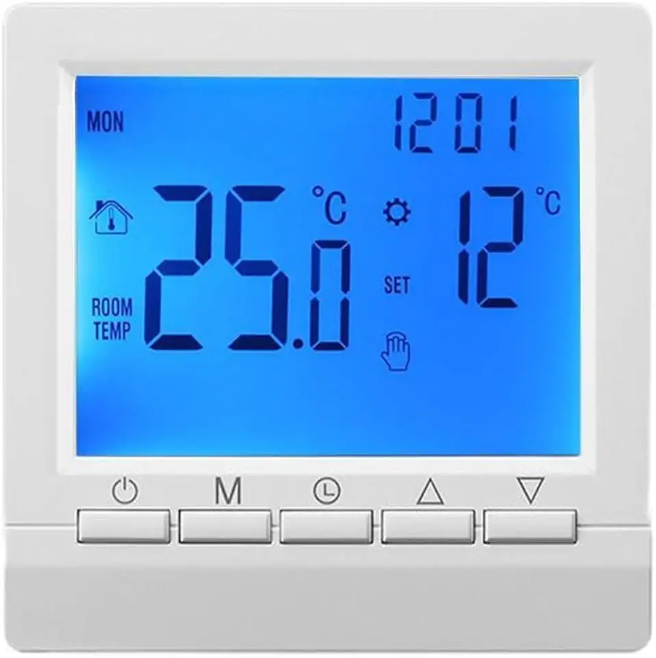 Termostato domestico digitale programmabile, Regolatore di temperatura intelligente, Termostato della caldaia a gas, Termostato di riscaldamento LCD a parete