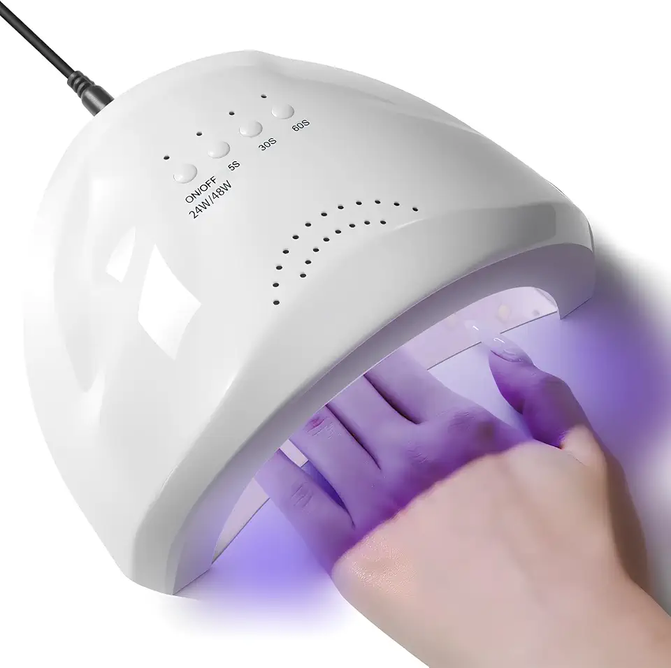 VOLTIX Lampada Unghie UV LED Professionale 48W – Fornetto Unghie Semipermanente con Sensore Automatico e Timer 3 Modalità – Lampada UV LED Unghie Professionale per Gel, Smalto e Ricostruzione