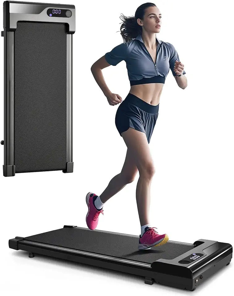 Zeporix Tapis Roulant Elettrico -Tapis Roulant salvaspazio, Tapirulan da Casa Mini Walking Pad Portatile per Camminata e Corsa con 4 modalità di velocità, Telecomando e Display LED, Capacità 120kg