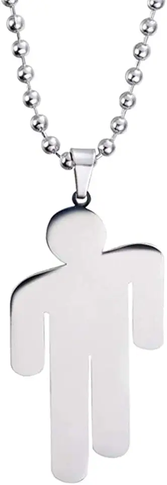 crazy bean Collana in acciaio inox con ciondolo a forma di rapero
