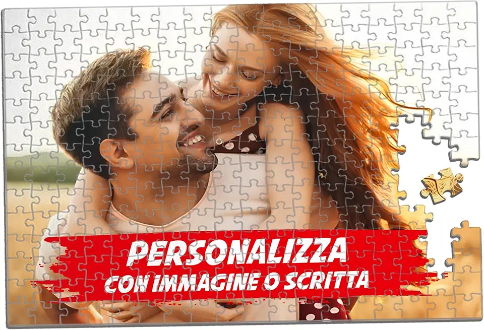 t-shirteria - Puzzle Personalizzato con Foto - Incorniciabile - Idea Regalo per Anniversario e Compleanno - Stampa in HD - Disponibile in 180, 360 e 500 pezzi
