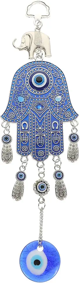 FOMIYES Ornamento da Appendere con Occhio Malvagio Decorazione Elefante in Vetro E Lega Ciondolo Turco per Casa Ufficio E Negozio Portafortuna Unico