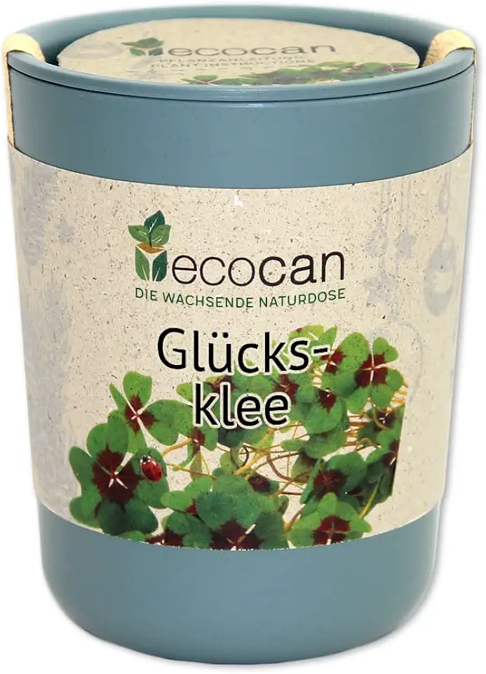 Feel Green Ecocan, Trifoglio Portafortuna, Idea Regalo sostenibile (100% Eco Friendly), Grow Your Own/Kit di Coltivazione, ecodosi in Crescita, Made in Austria