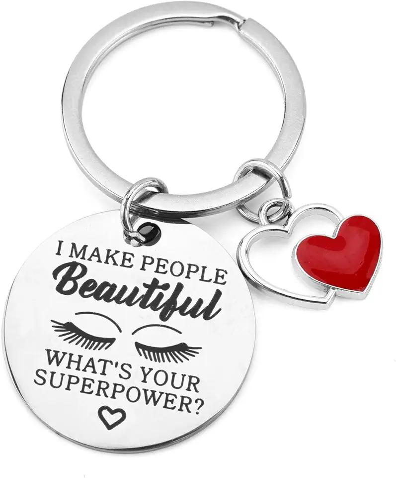 Gosknor Portachiavi Estetista, Regalo Estetista Portachiavi Donna Portachiavi Truccatore Portachiavi Regalo Apprezzamento Regali per Una Estetista per Lash Artist Truccatore