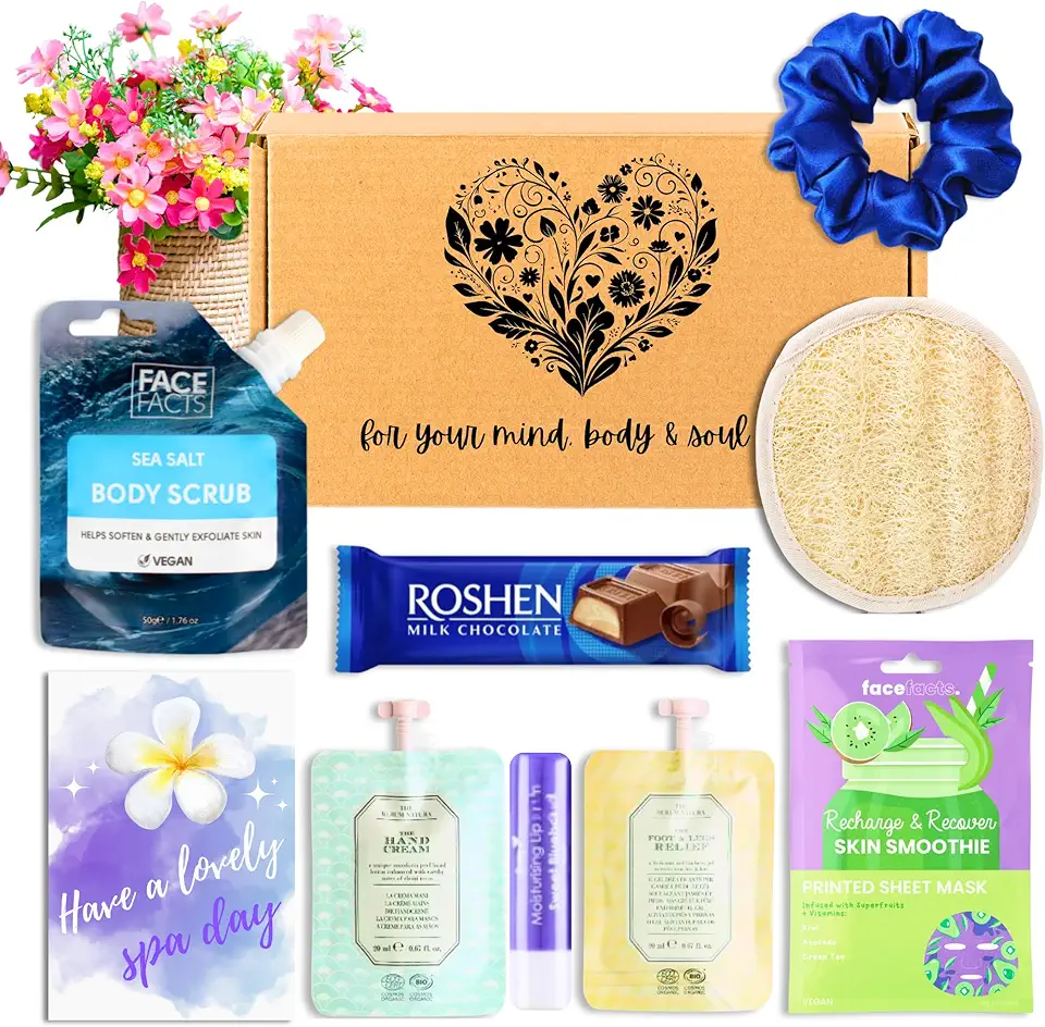 HOME SPA Regalo Donna Compleanno, Set Regalo Donna, Set Bagno Spa, Confezione Relax Compleanno, Pamper Island - Blu
