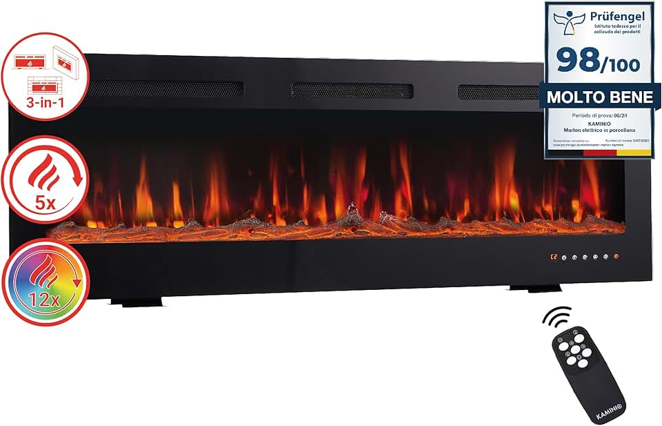 KAMINIO Marlon 50” - Camino elettrico 3-in-1
