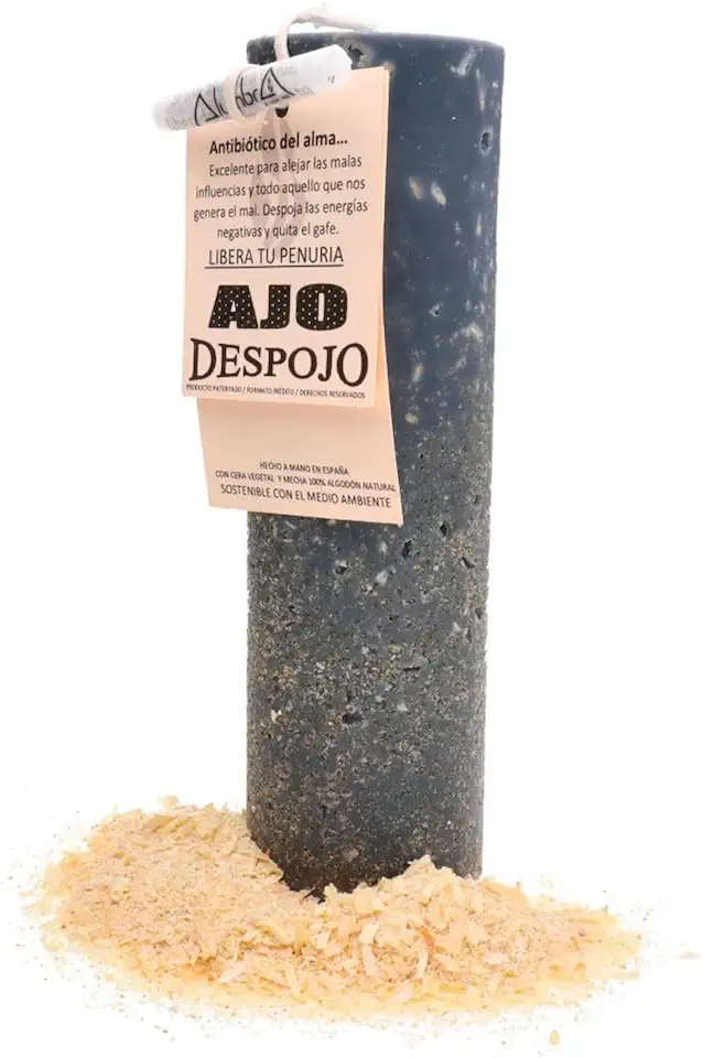 LAMARE Candela Esoterica Aglio - Purificazione - Candela Rituale per Protezione, Contro Energie Negative e Malocchio - Candele Artigianali con Stoppino in Cotone Naturale 100%