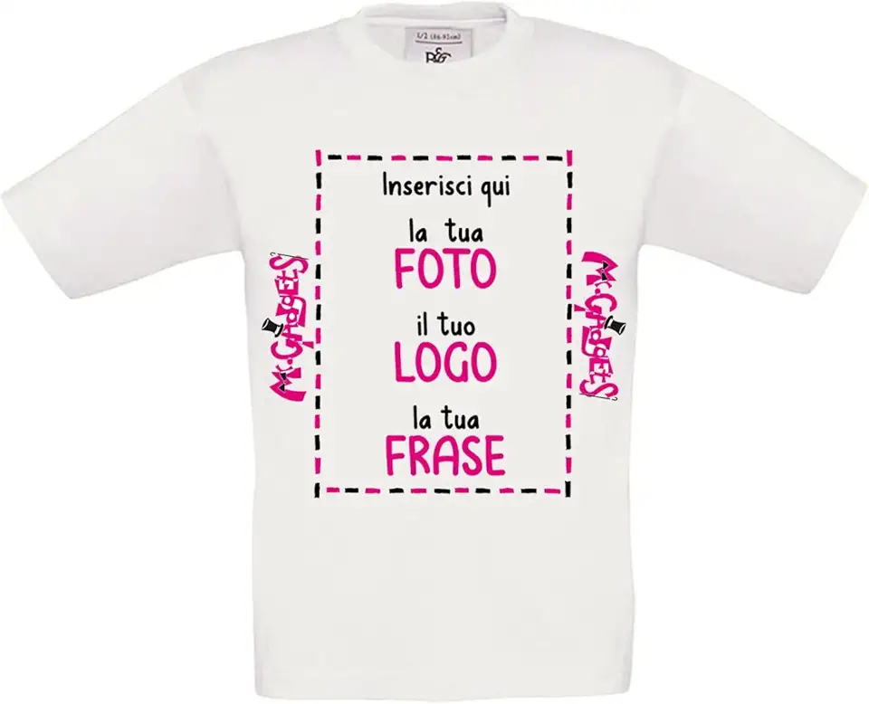 Mr. Gadgets T-Shirt Bambino/Ragazzo Personalizzabile Custom con Foto e Scritta