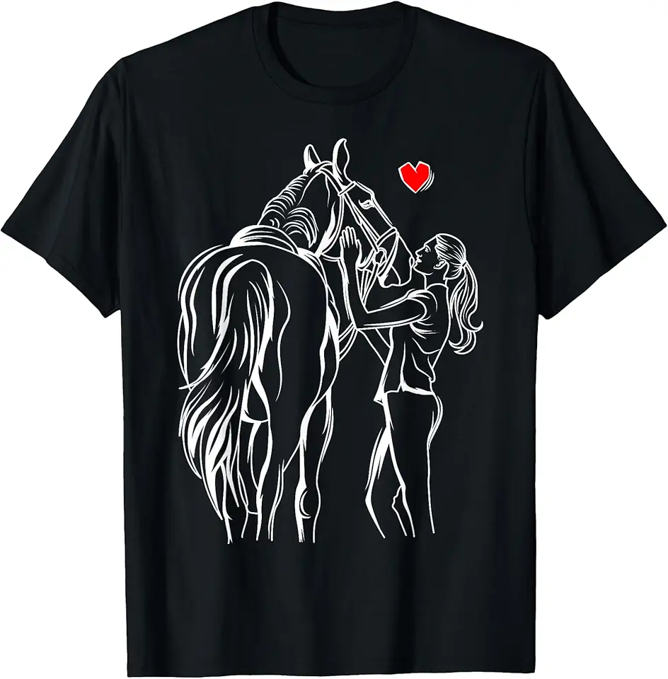 Regali carino proprietario di cavallo Cavalli Equitazione Cavallo Donne Ragazza Maglietta OEKO-TEX STANDARD 100