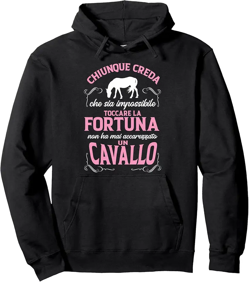 Regali per appassionati di cavalli e equestre Maglietta Cavallo Bambina Donne Equestre Regalo Cavalli Felpa con Cappuccio OEKO-TEX STANDARD 100