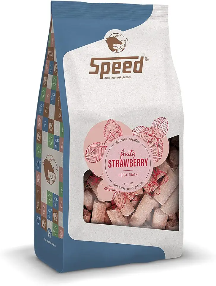 Speed Delicious speedies Strawberry, snack fruttato per ogni cavallo, ingredienti ottimali, semplicemente pratici (1 kg)