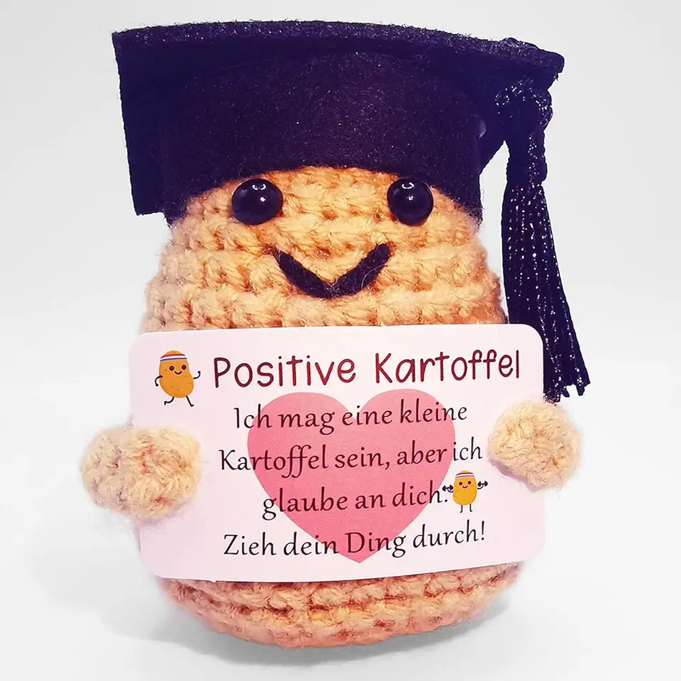 Tongyixin Prova portafortuna,Patata positiva,Regalo di esame di patata positiva,Regali personalizzati,Portafortuna Abitato
