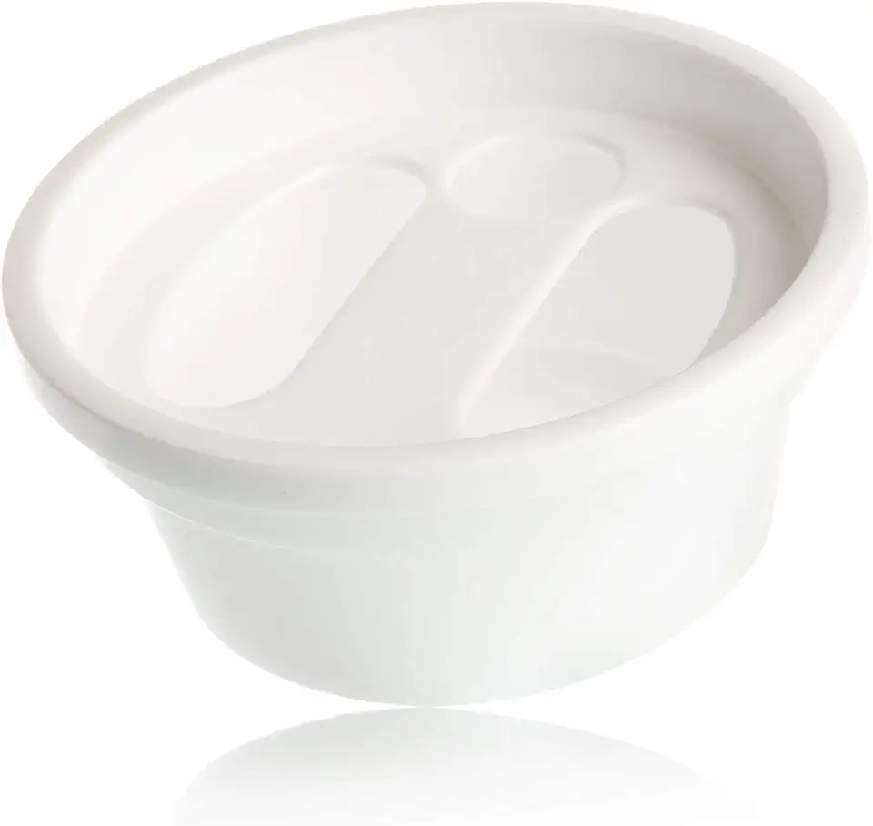 VASCHETTA MANICURE CIOTOLA IN PLASTICA BIANCA PER ESTETISTA PROFESSIONALE (H808)