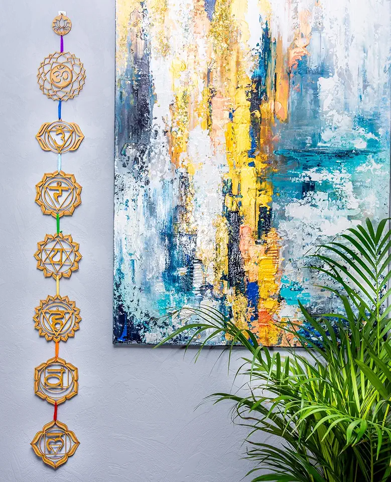 WICCSTAR Decorazione per la casa da appendere alla parete dei chakra, decorazione per la casa per meditazione