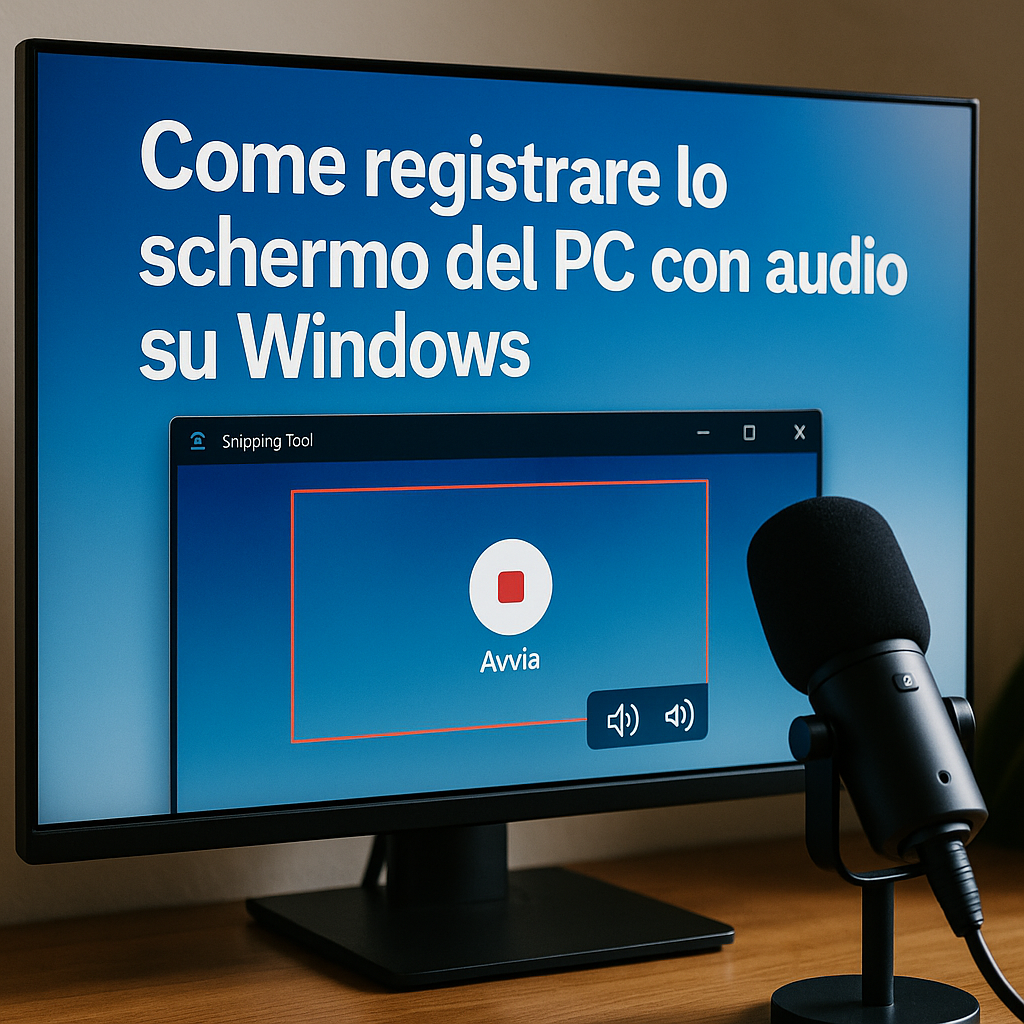 Come registrare lo schermo del PC con audio su Windows (anche con Strumento di cattura)