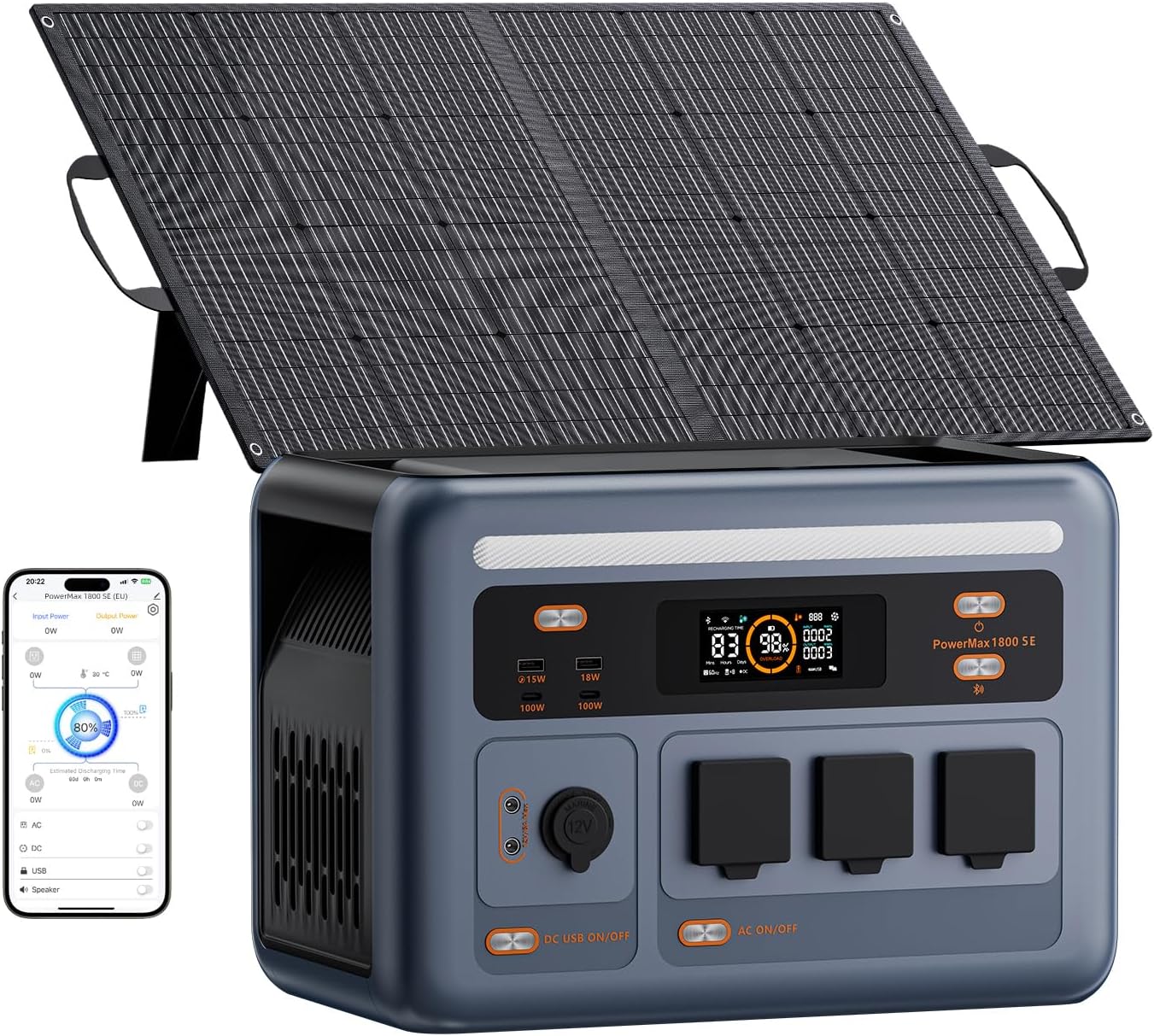 OSCAL 1800W 1024Wh con pannello 100W