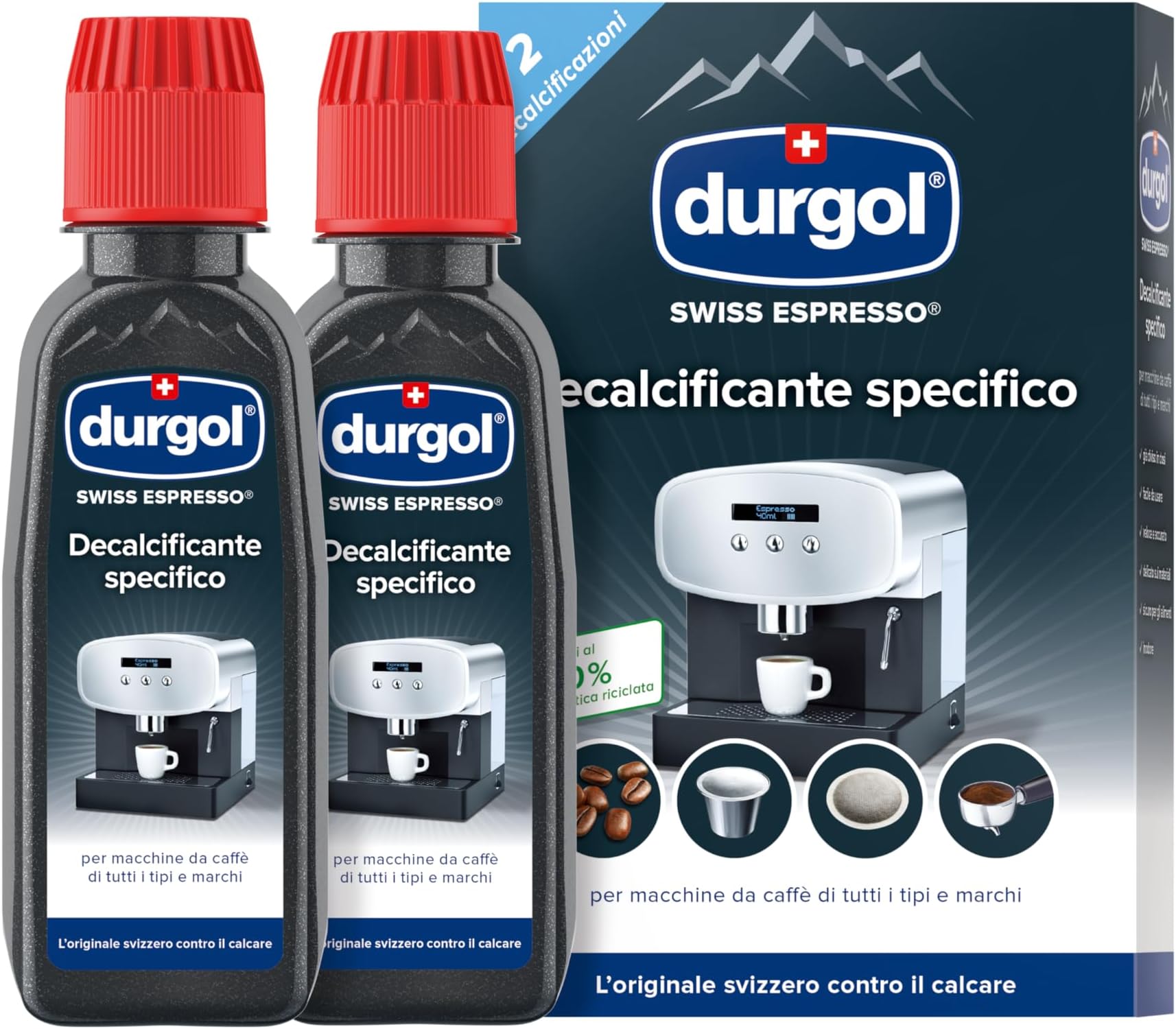 durgol swiss espresso - Decalcificante Professionale - 2x125 ml
