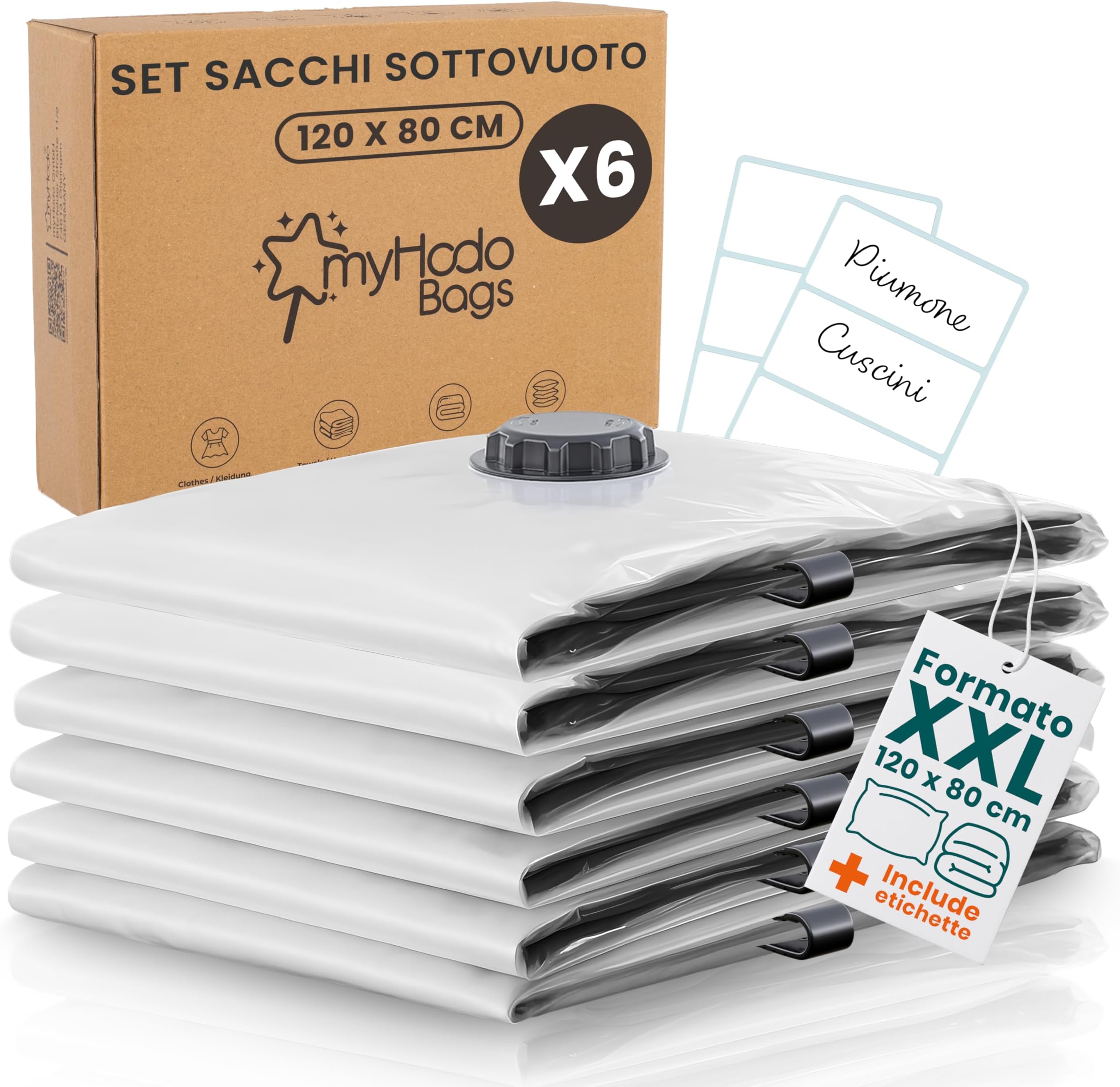 myHodo Sacchetti Sottovuoto XXL 80x120